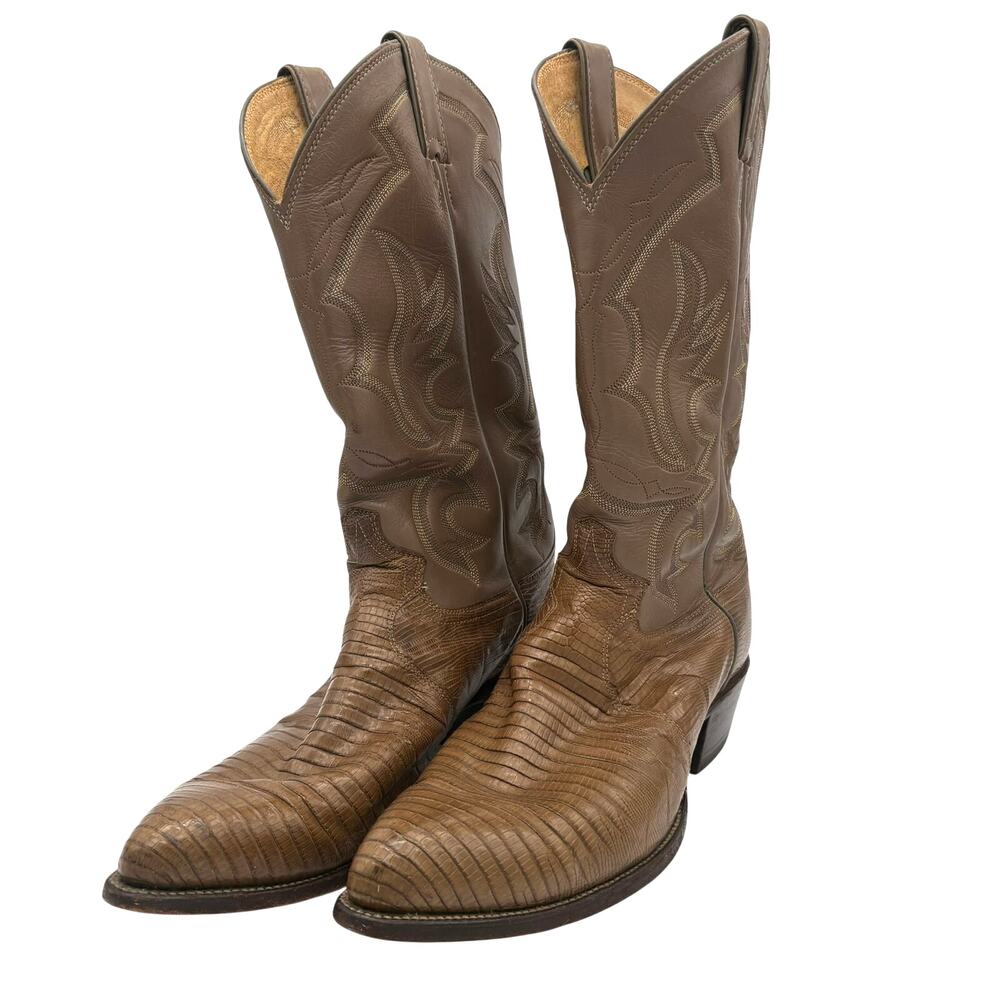 Justin 8492 USA Western Cowboy Boots Brown Exotic Leather Men’s 11D